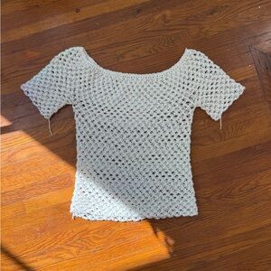 ✿ ⋆｡ Handmade Crochet Mesh Knit Top ⋆｡✿